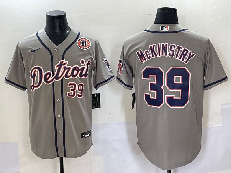 Men 2025 Detroit Tigers #39 Mckinstry Grey Game Nike MLB Jersey style 20